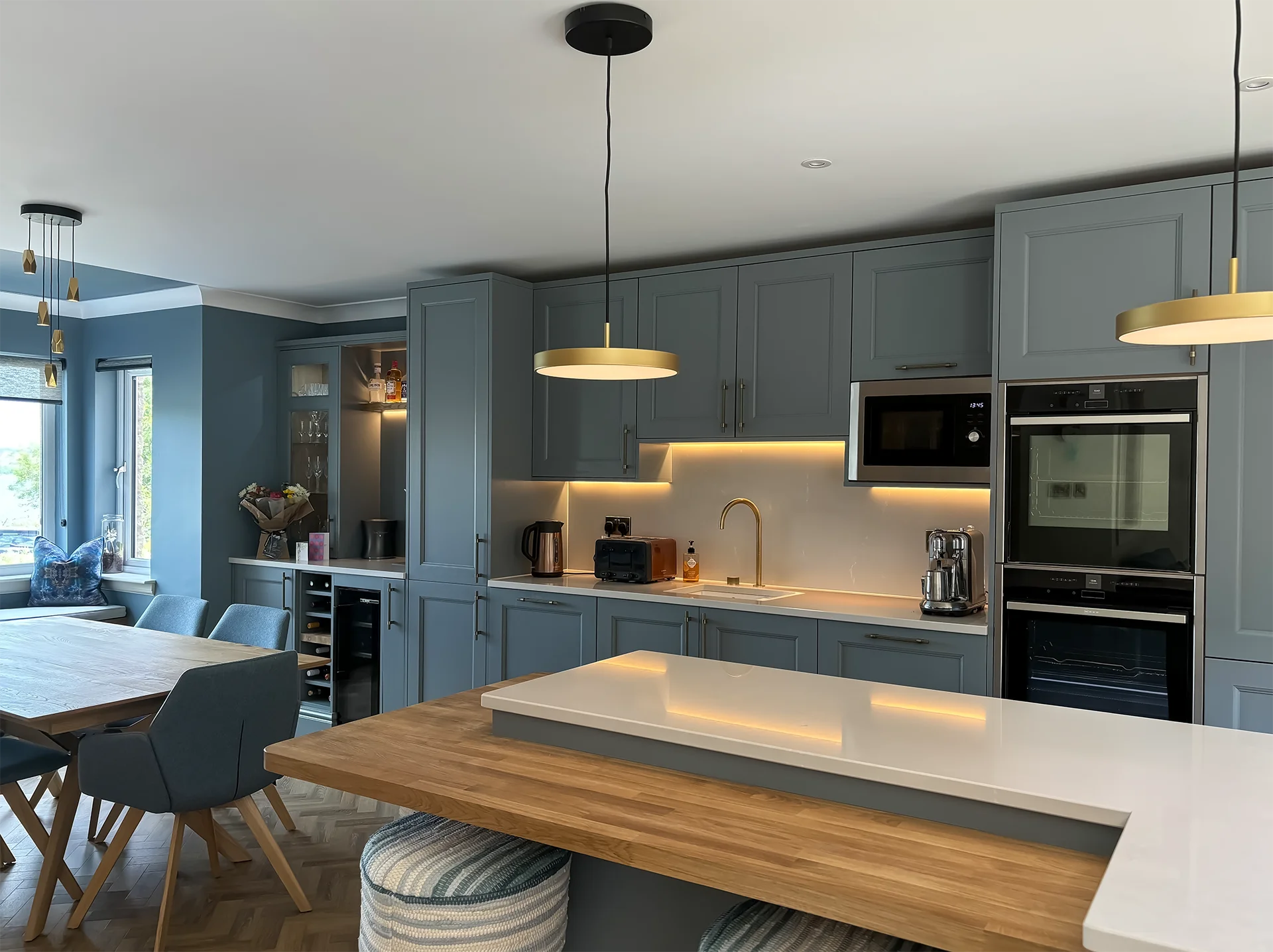 Kitchen and dining area with coordinated design