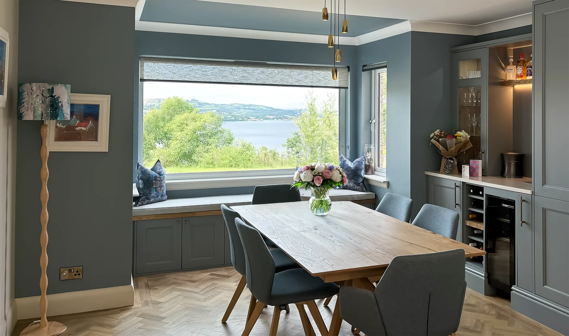 Dining area with a scenic view
